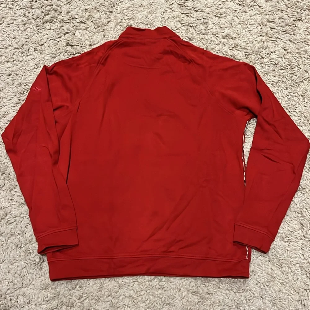 Burberry London Men's Dark Red 1/4 zip sweatshirt Large - Picture 3 of 10